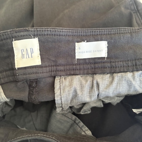 GAP Womens High Rise Skinny Black Pants  Size 6 Stretch Casual - Picture 3 of 6